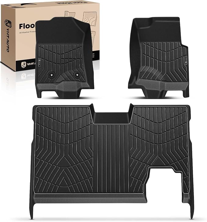 YHTAUTO Floor Mats Fit 2010-2014 Ford F-150, TPE All Weather Floor Liner by YHTAUTO