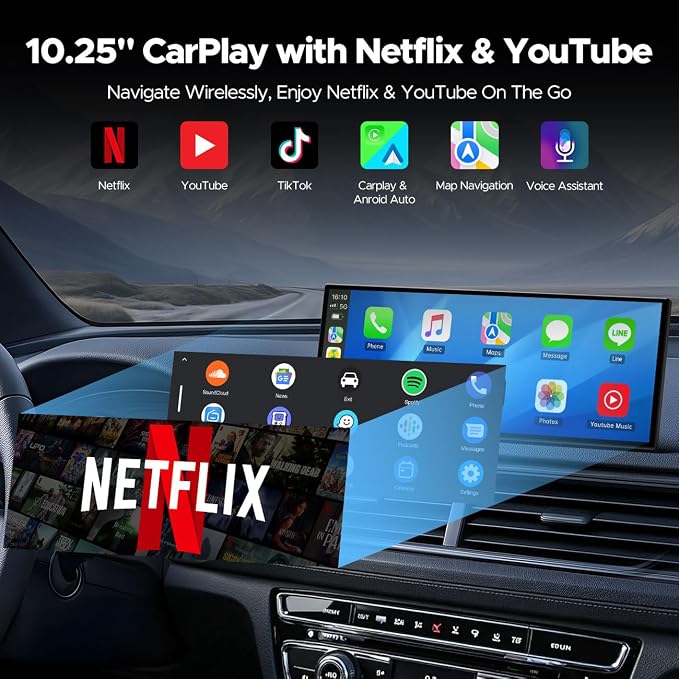 Volam 10.25'' Carplay Screen for car - Image 2