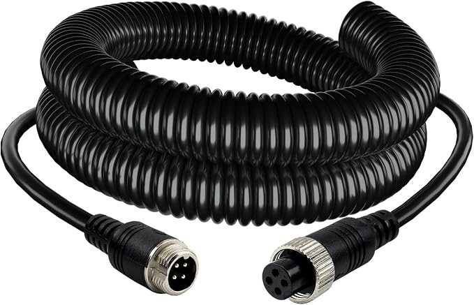 4 Pin Camera Cable with Corrugation Tube Cover, Car 4Pin Aviation Video by Lonlonty