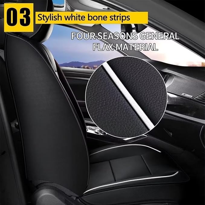 YORKNEIC Seat Covers for Hyundai Kona 2018-2024 2025: Waterproof Leather Car - Image 4
