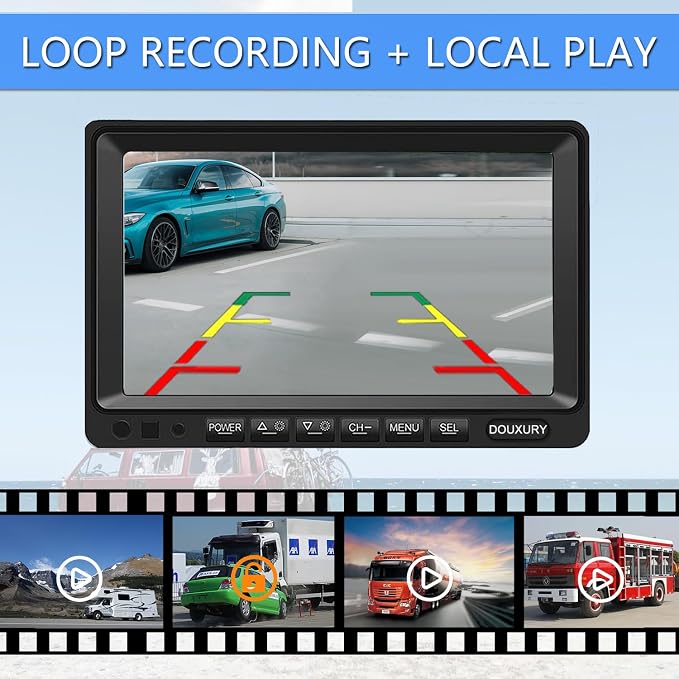 RV Backup Camera System with 7'' Quad Split 1080P Monitor - Image 5