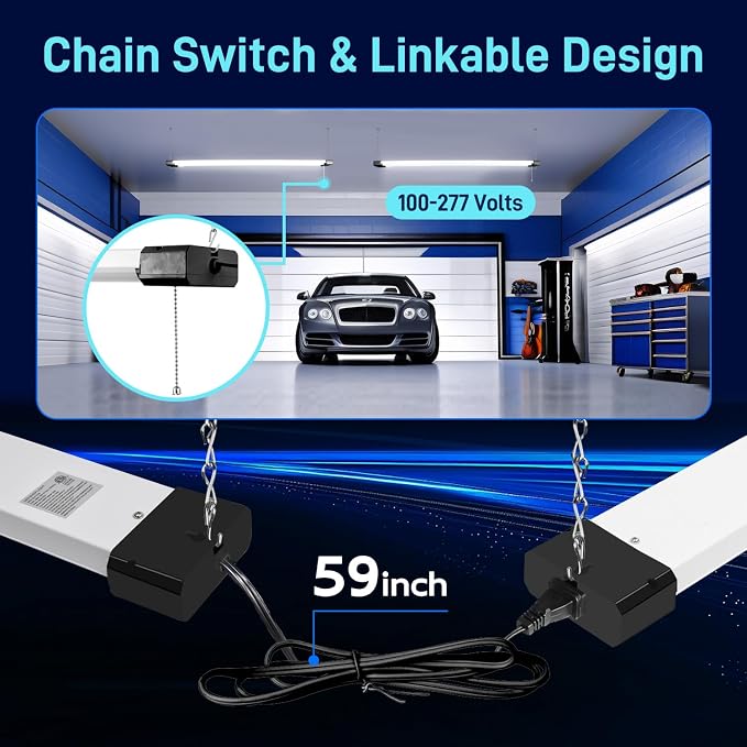 hykolity 4 Pack 4FT Linkable LED Shop Light - Image 4