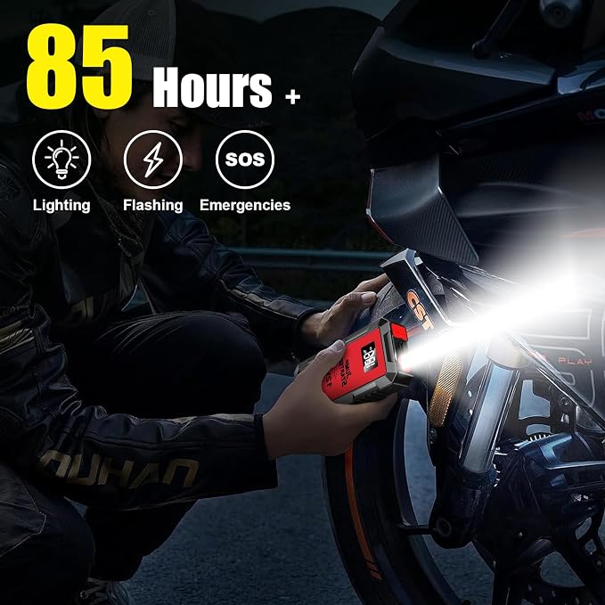 Car Battery Jump Starter with 6000A Peak Smart Clip LCD Display and 3 Modes - Image 4