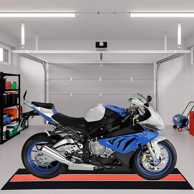 Motorcycle Mat 98 x 31 Inch Garage Floor Rug Washable Parking Mats - Image 7