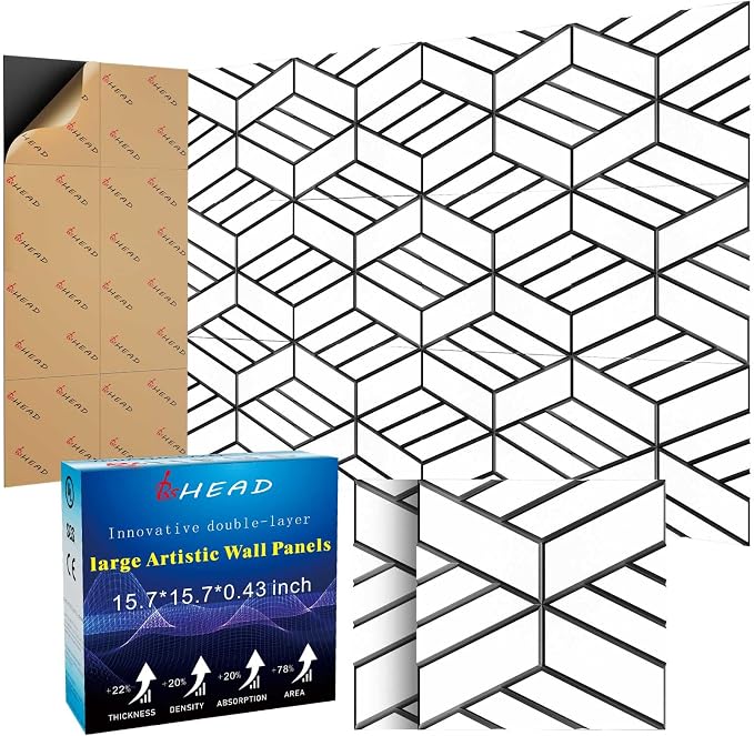 8 Pack 2-Layer Soundproof Wall Panels, 15.7 x 15.7 x 0.43 in Large Sound Proof by Staytunedforournewproduct