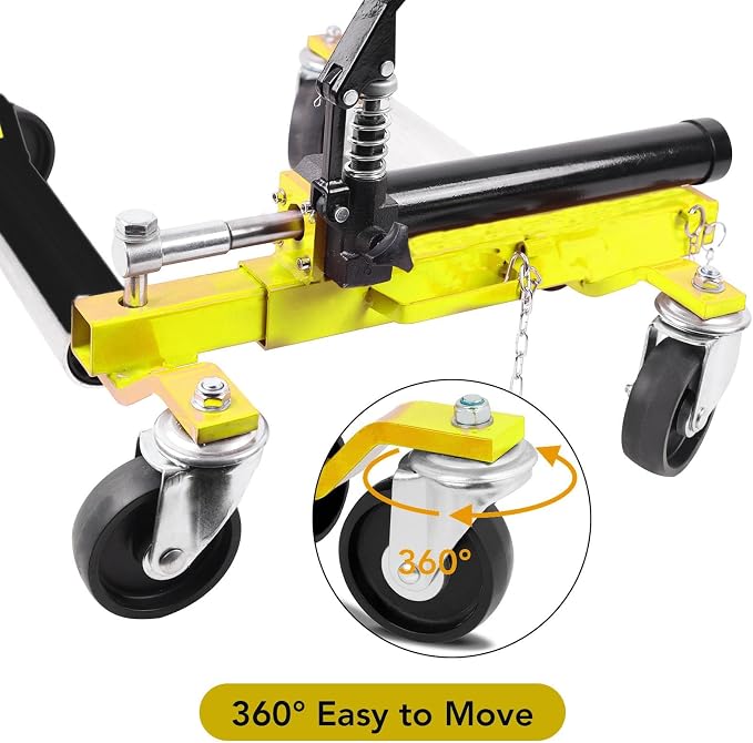 2 Pcs Car Wheel Dolly with Hydraulic Tire Jack, 1500LBS Capacity Trailer Dolly - Image 4