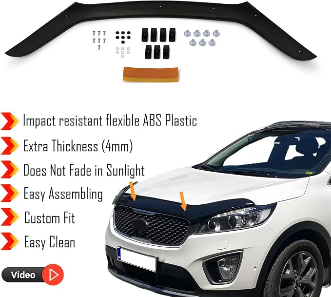 Hood Deflector Guard Fits Kia Sorento 2016-2020 | Bug & Bonnet Shields - Image 2