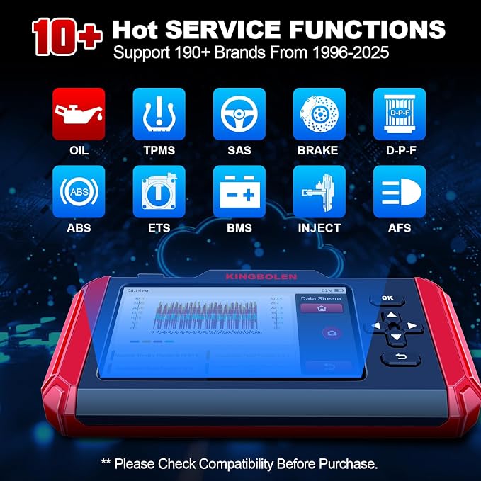 KINGBOLEN S600 OBD2 Car Scanner, ECM/TCM/SRS/ABS Code Reader - Image 2