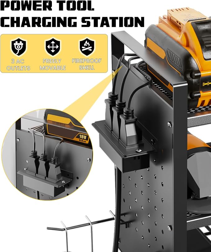 Heavy-Duty 48" Wall Mount Power Tool Organizer - Image 6