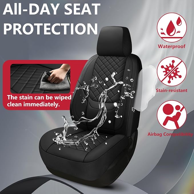 BABYBLU Chevy Chevrolet Silverado GMC Sierra Car Seat Covers Fit 2007-2023 2024 - Image 6
