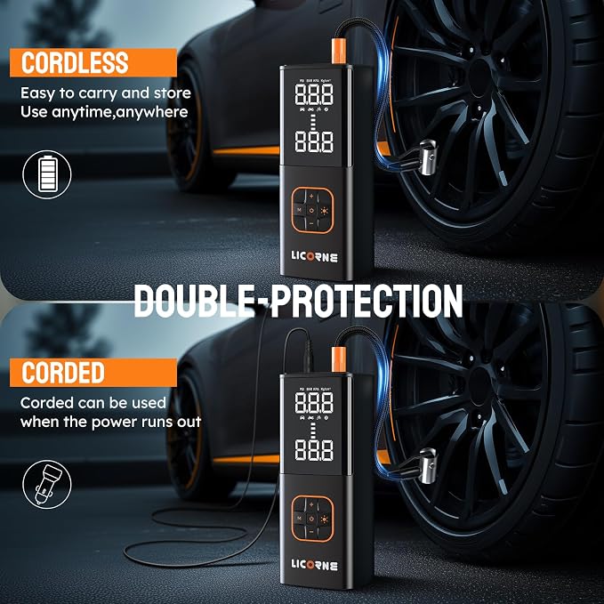 Tire Inflator Portable Air Compressor, 5X Faster Portable Air Pump - Image 6