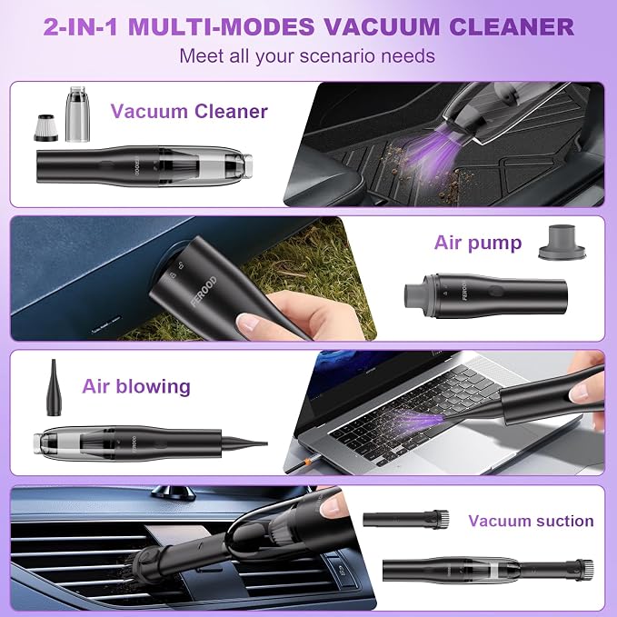 Handheld Vacuum Cordless Cleaner, 0.86 Lb Ultra-Lightweight Car Vacuum Portable - Image 3