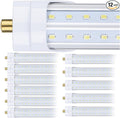 12 Pack, 100W 8ft Led Bulbs, 100lm 6000k 8' Led Bulbs, V Shaped Clear Cover T8 by DOUYIDOUBEST-LEDLIGHTING