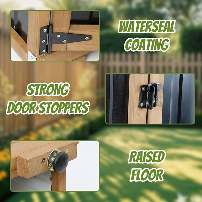Outdoor Storage Cabinet, Wood & Metal Storage Shed - Image 3