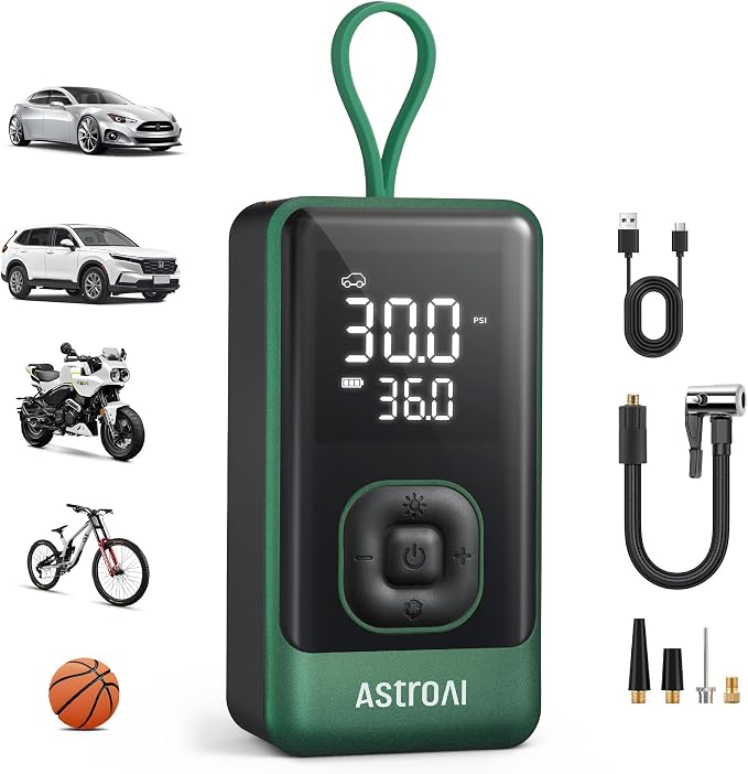 AstroAI L7 Air Tire Inflator Portable Air Compressor, 150PSI Electric Cordless by AstroAI