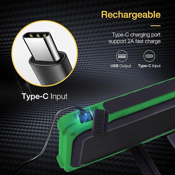WARSUN Led Rechargeable Portable Magnetic Waterproof Solar Flood Light - Image 4