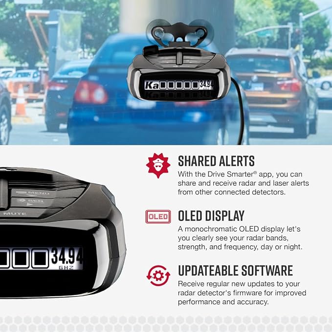 Cobra RAD 480i Laser Radar Detector – Long Range Detection, Apple CarPlay and - Image 4