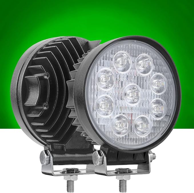 27W Spot Green Round Work LED Light Fog Offroad Off Road Lights Driving Lamp by AUXMOTEC