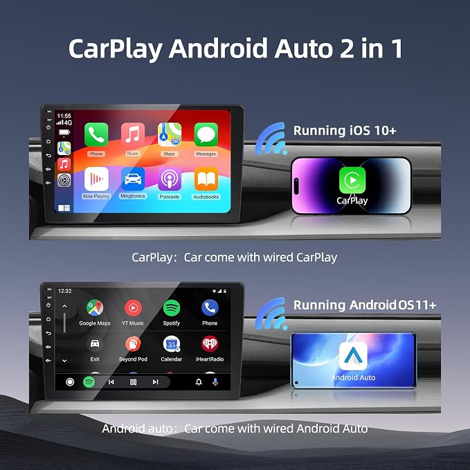 F1 Wireless CarPlay Adapter & Android Auto Adapter – 2-in-1 Car Play Dongle - Image 2