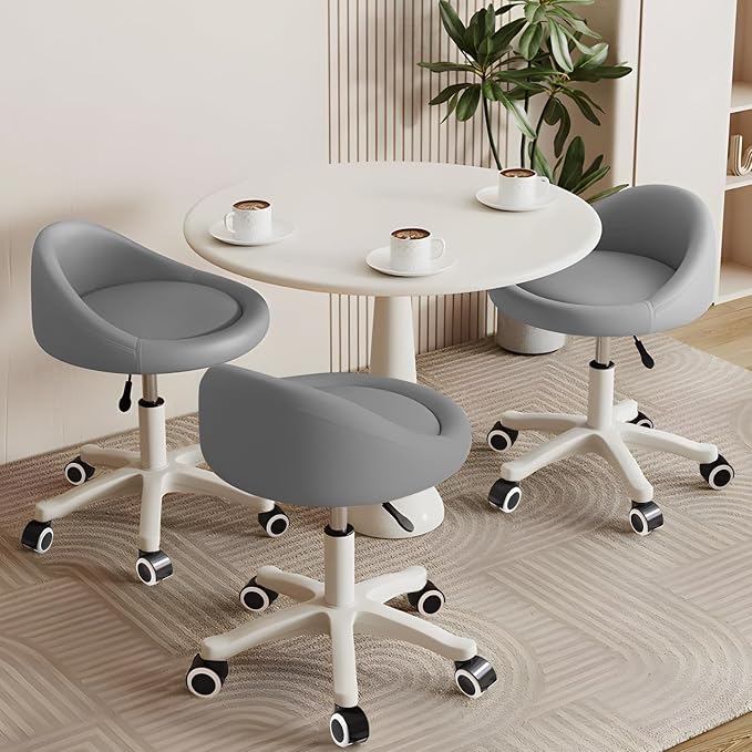 Rolling Stool Set of 3 Rolling Hydraulic Salon Stool by Walktory