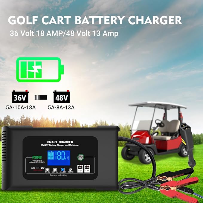 Golf Cart Battery Charger 36V 18A and 48V 13A Trickle Charger, 36 Volt Golf - Image 5
