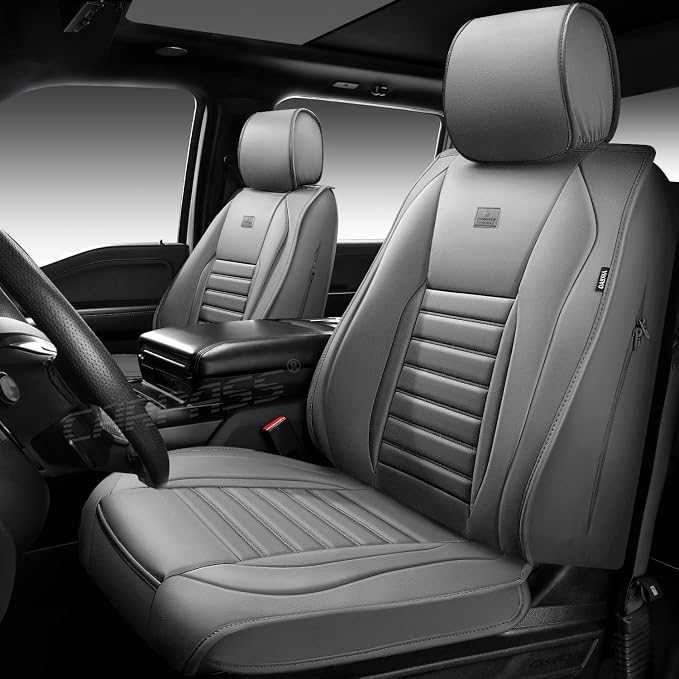 CAR PASS Nappa Leather Car Seat Covers Full Set, Luxury Seat Protector - Image 9