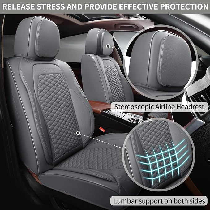 Car Seat Covers Full Set Leather Seat Covers Automotive Seat Covers Universal - Image 2