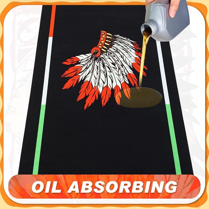 Motorcycle Mat 78 x 31 Inch Garage Floor Rug Washable Parking Mats - Image 3