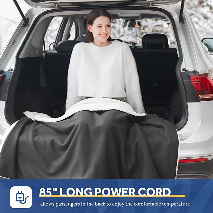 Sealy 12-Volt Heated Car Blanket, Portable Electric Blanket - Image 9