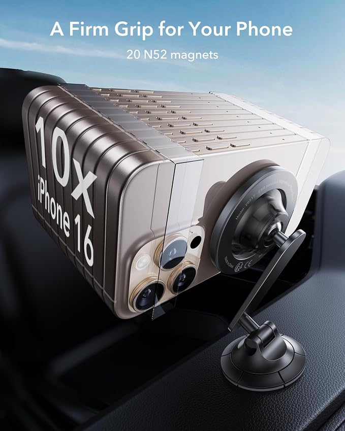 ESR for MagSafe Car Mount, Upgraded Dashboard Magnetic Phone Holder for Car - Image 5