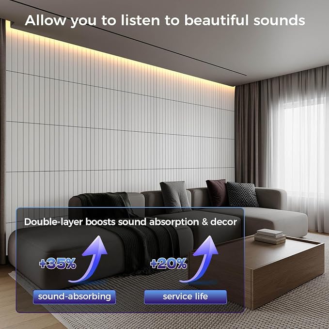 8 Pack Large Soundproof Wall Panels, 15.7 x 15.7 x 0.47 in Sound Proof Foam - Image 3