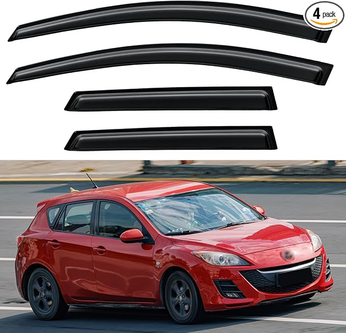 Window Visors Rain Guards Shield by YQAUTEC