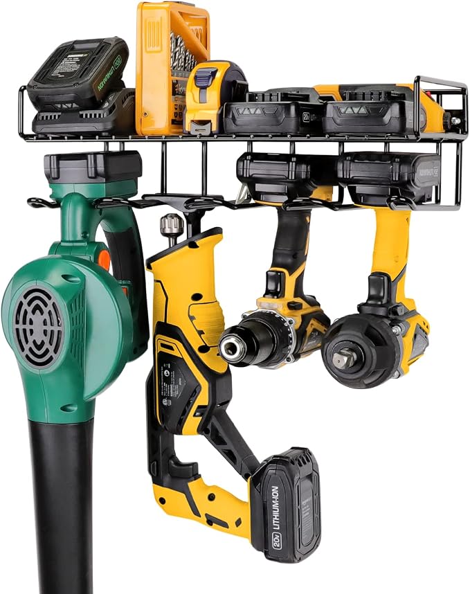 UNITEDPOWER Wall Mounted Power Tool Organizer Holder, Heavy Duty Utility - Image 2