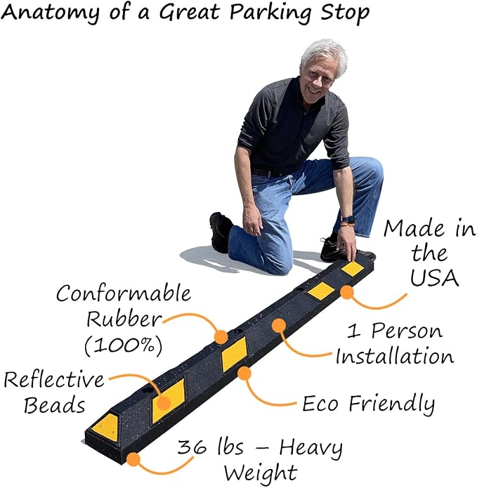 SmartSign Rubber Parking Curb - Image 3