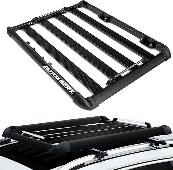 AUTOXBERT 50" x37.8" x3.54" Universal Aluminum Roof Rack Rooftop Cargo Carrier by AUTOXBERT
