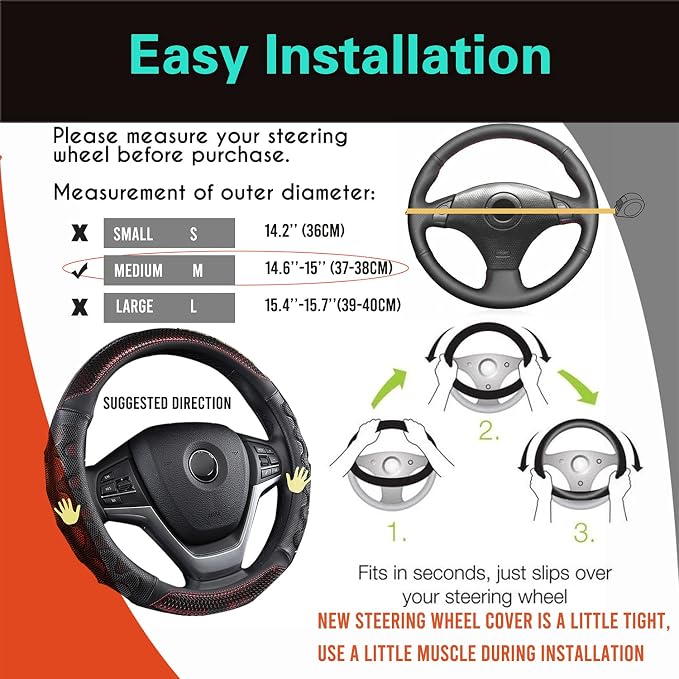 PINCTROT Steering Wheel Cover Great Grip - Image 6