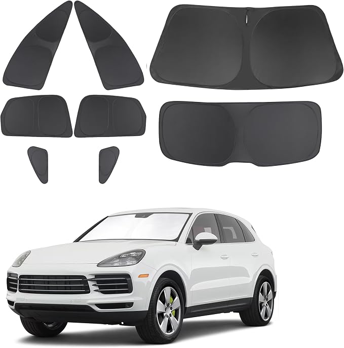 TINGLU Window Shades for Porsche Cayenne 2019-2025 Accessories Car Side Full by TINGLU