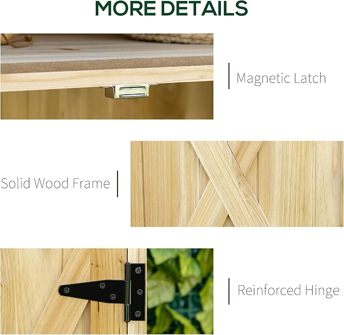 Garden Storage Cabinet, Outdoor Tool Shed - Image 6