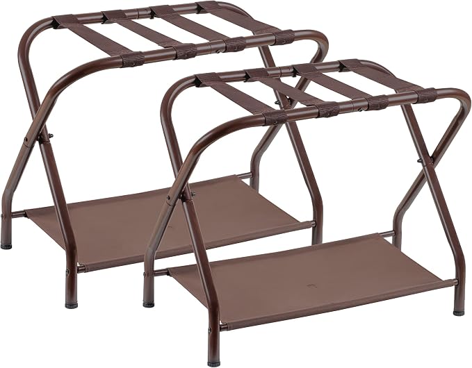 Heybly Luggage Rack, Steel Folding Suitcase Stand by HEYBLY