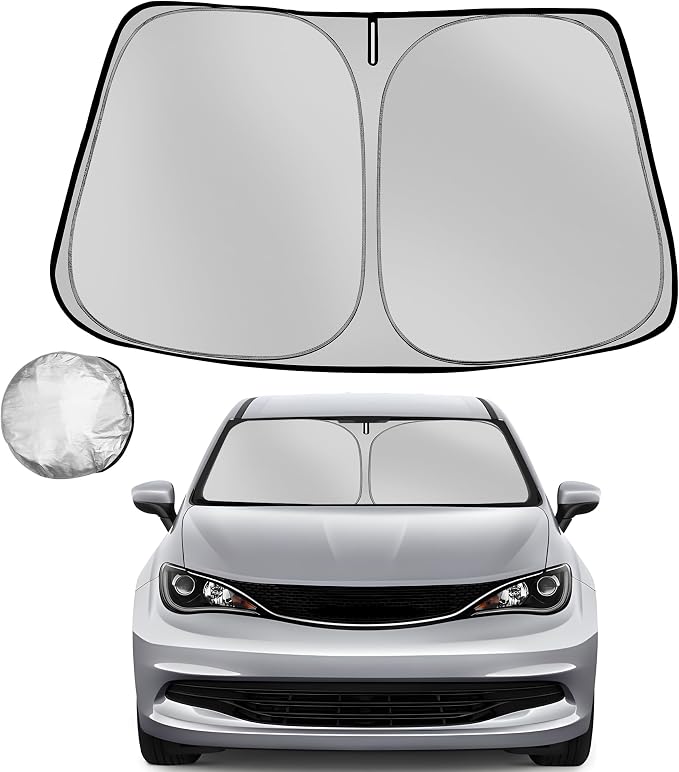 Windshield Sun Shade for 2017-2025 Chrysler Pacifica Minivan Foldable Sun by Fonowka