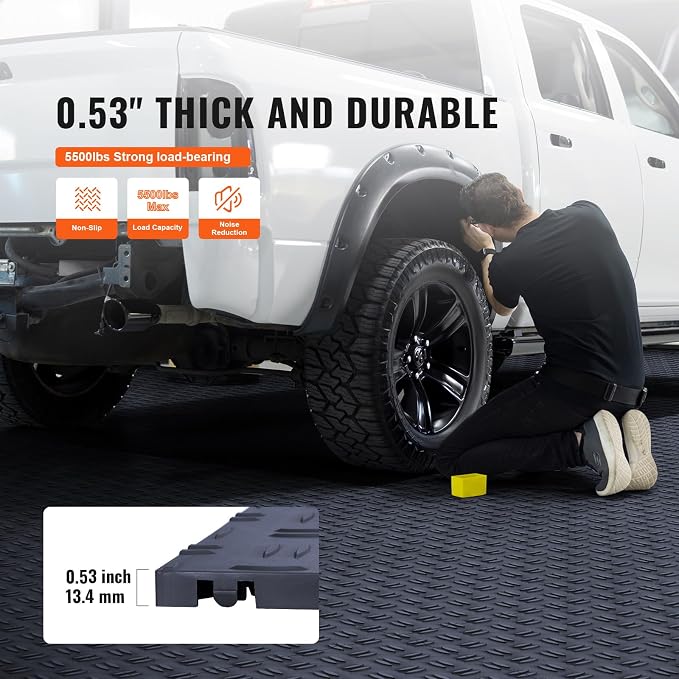 VEVOR Garage Tiles Interlocking, Non-Slip Double-Sided Texture Garage Flooring - Image 3