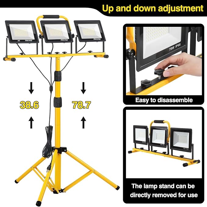 21000 lumens LED work light, IP66 waterproof portable work light, - Image 3