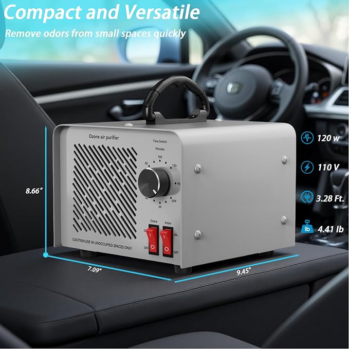 120, 000mg/h 0zone Generator High Capacity Ozone Machine & Negative Ion Air - Image 3