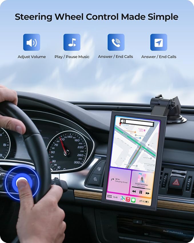 7" Wireless Portable 60FPS Car Play Screen - Image 6