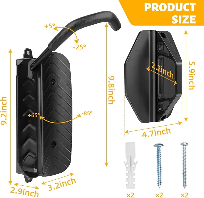 Bike Rack Wall Mount, Garage Wall Bike Rack, Vertical Bike Rack Holds Up to - Image 5