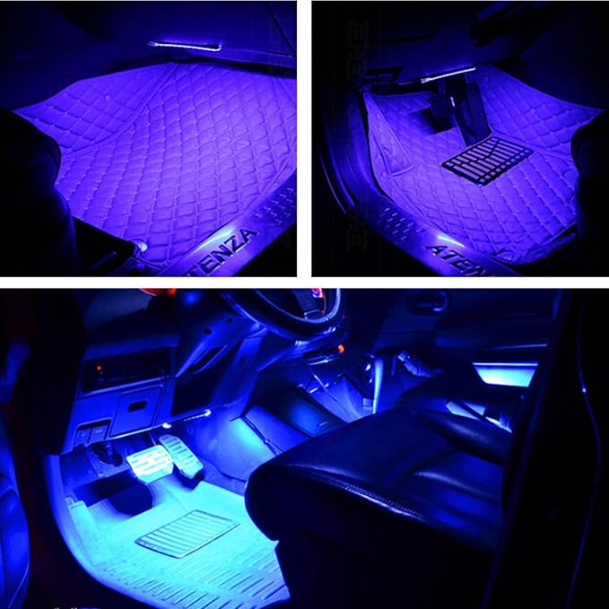 Car LED Strip Light, EJ's SUPER CAR 4pcs 36 LED Car Interior Lights Under Dash - Image 8