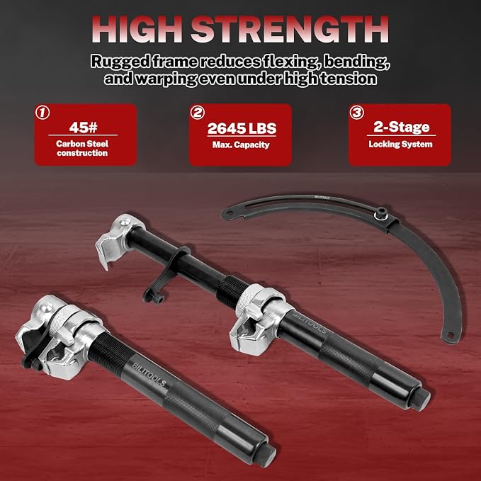 BILITOOLS 2-Piece Coil Spring Compressor Tool Heavy Duty Macpherson Strut - Image 6