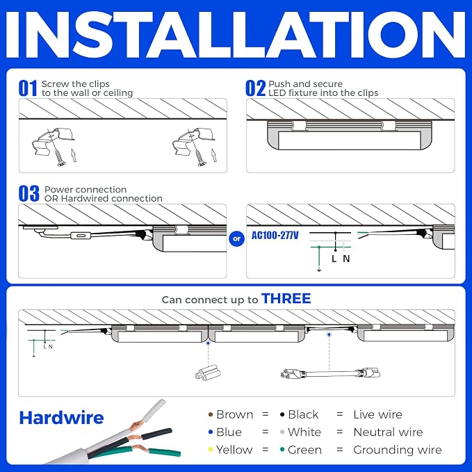 Barrina 8FT LED Shop Light, 100W 15000LM 5000K, V Shape Integrated T8 LED - Image 9