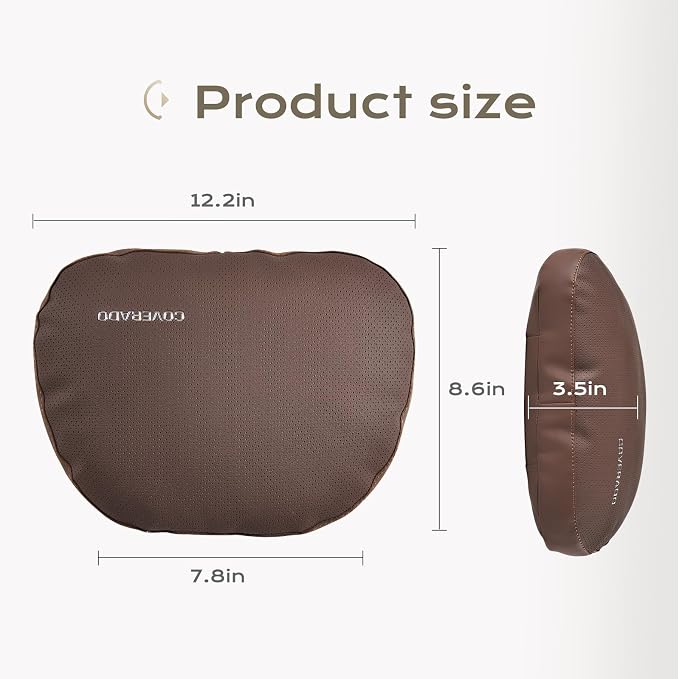 Coverado Leather Car Headrest Pillow Car Neck Pillow - Image 7