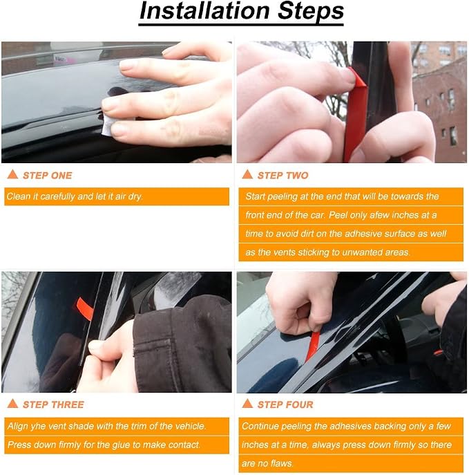 Wind Deflector Compatible with Nissan Altima 4-Door Sedan 2007-2012 Smoke - Image 6